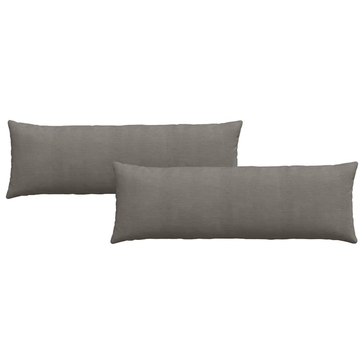 VidaXL coussins de canapé 2 pièces gris clair 120 x 40 cm tissu corde