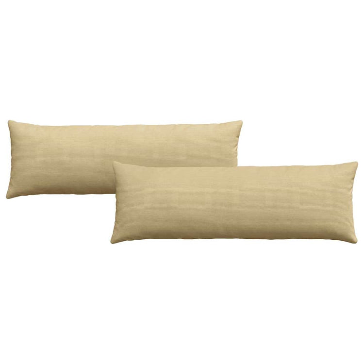 VidaXL coussins de canapé 2 pièces gris vert 120 x 40 cm tissu corde