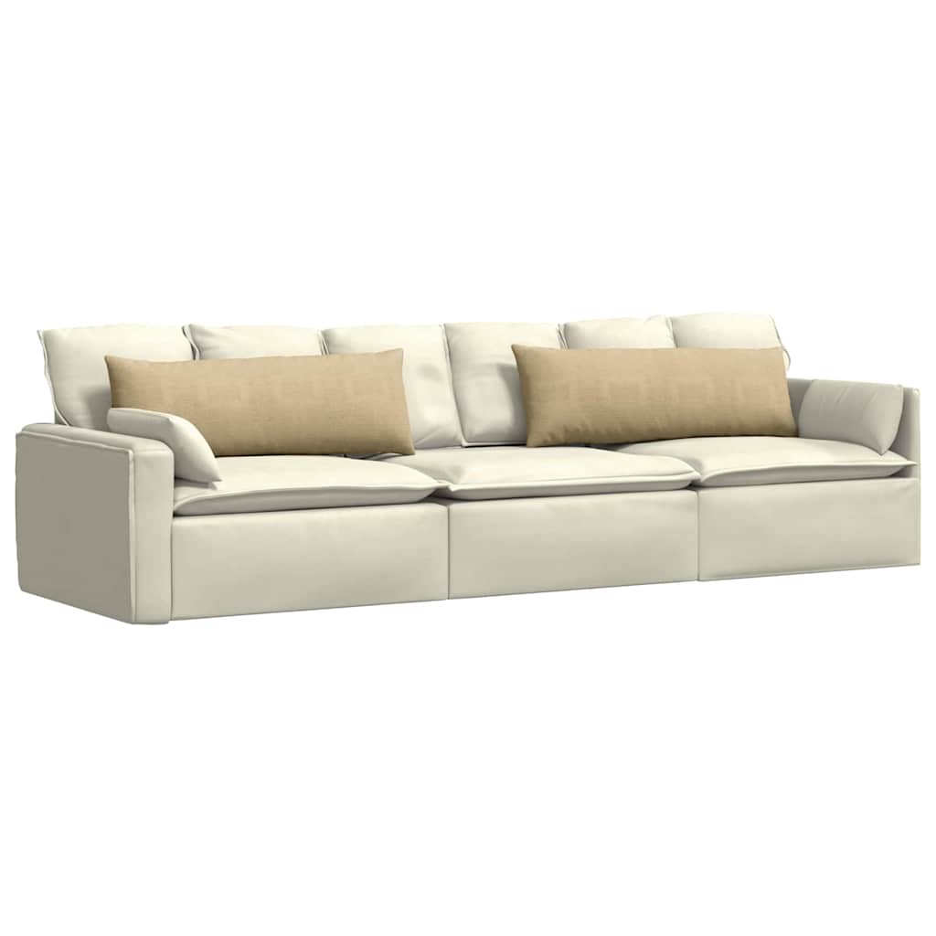 VidaXL coussins de canapé 2 pièces gris vert 120 x 40 cm tissu corde