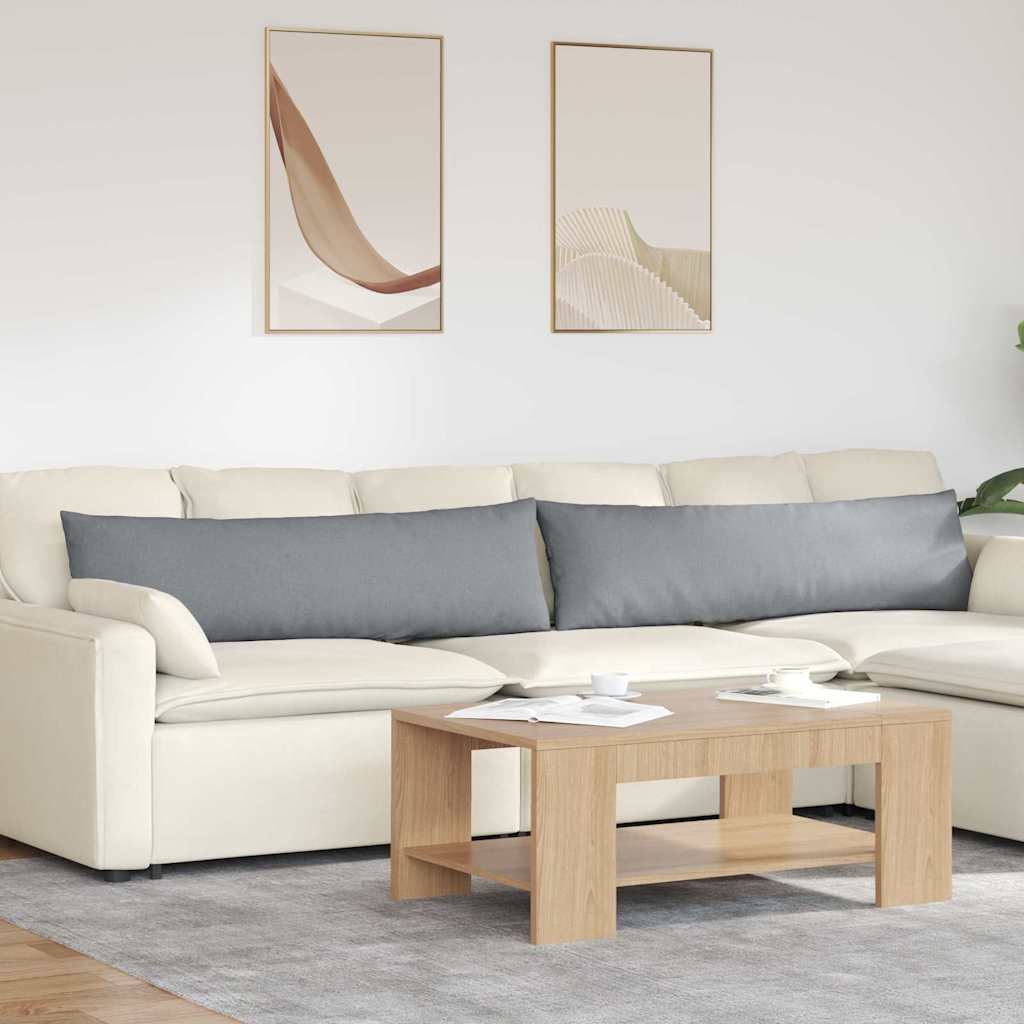 VidaXL coussins de canapé 2 pcs tissu gris clair 145 x 40 cm