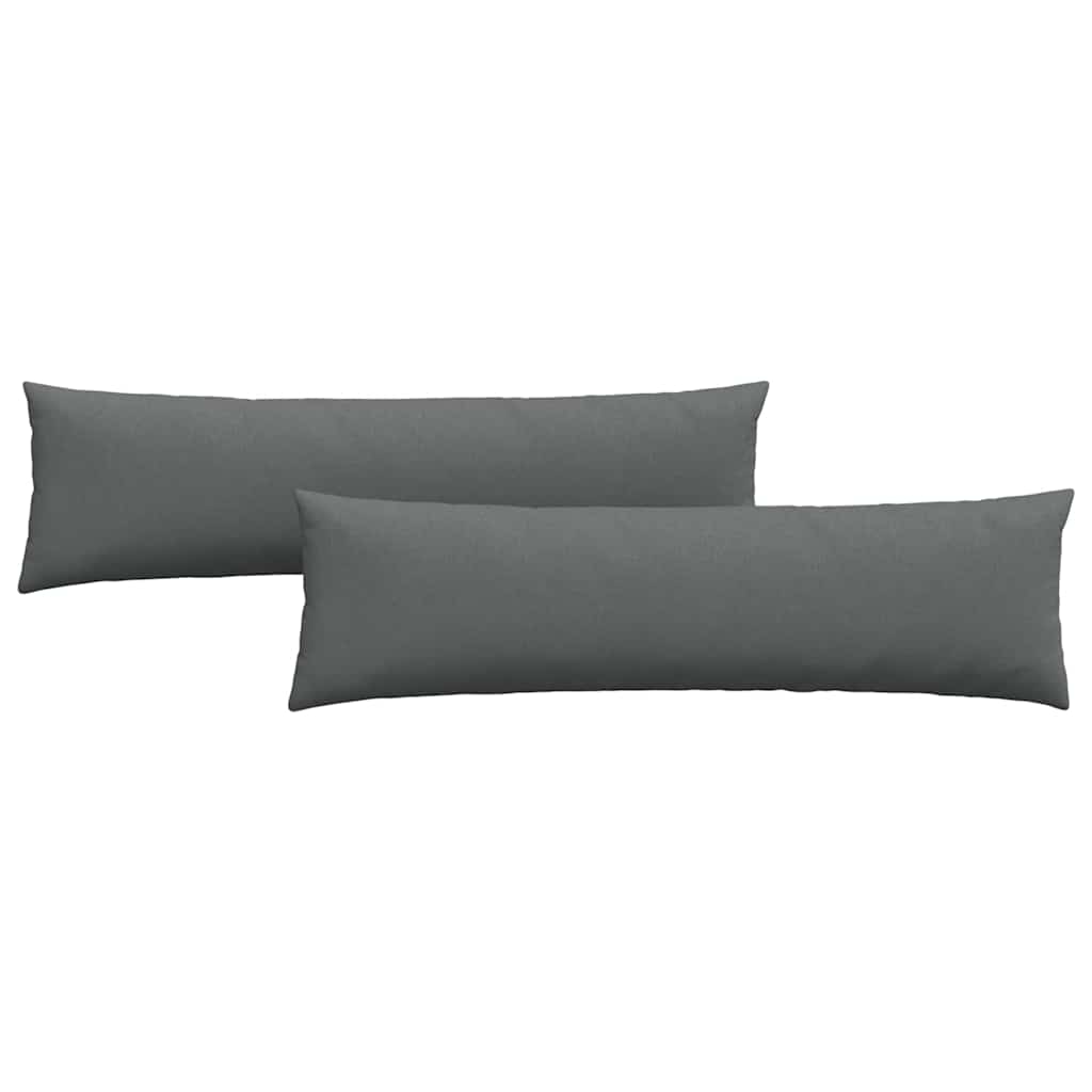VidaXL coussins de canapé 2 pcs tissu gris foncé 145 x 40 cm
