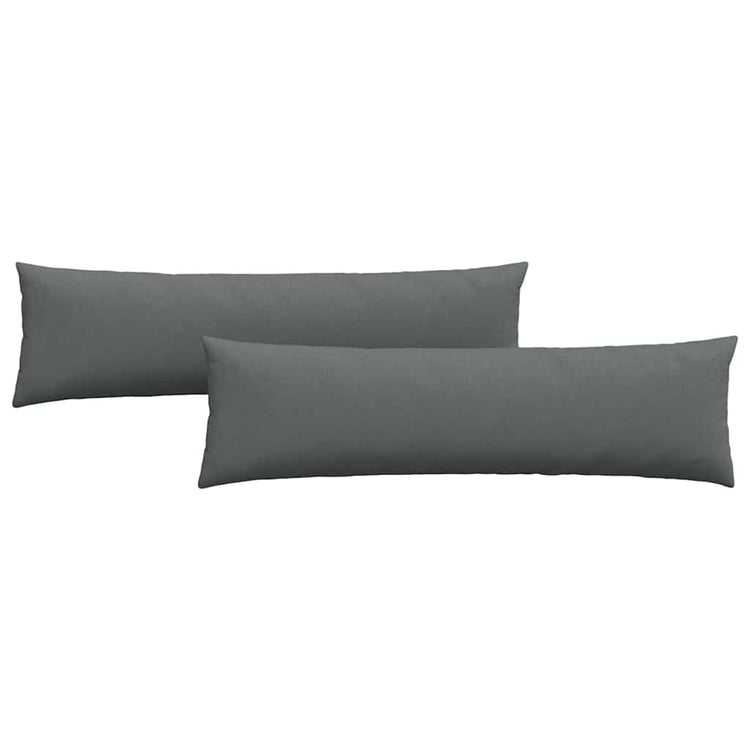 VidaXL coussins de canapé 2 pcs tissu gris foncé 145 x 40 cm