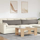 VidaXL coussins de canapé 2 pièces taupe 145 x 40 cm tissu