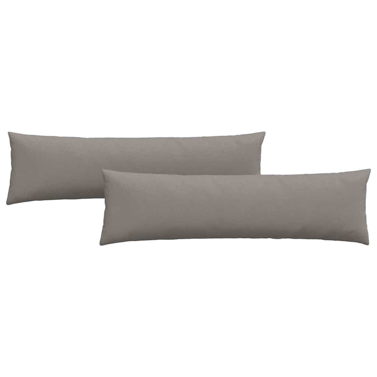 VidaXL coussins de canapé 2 pièces taupe 145 x 40 cm tissu