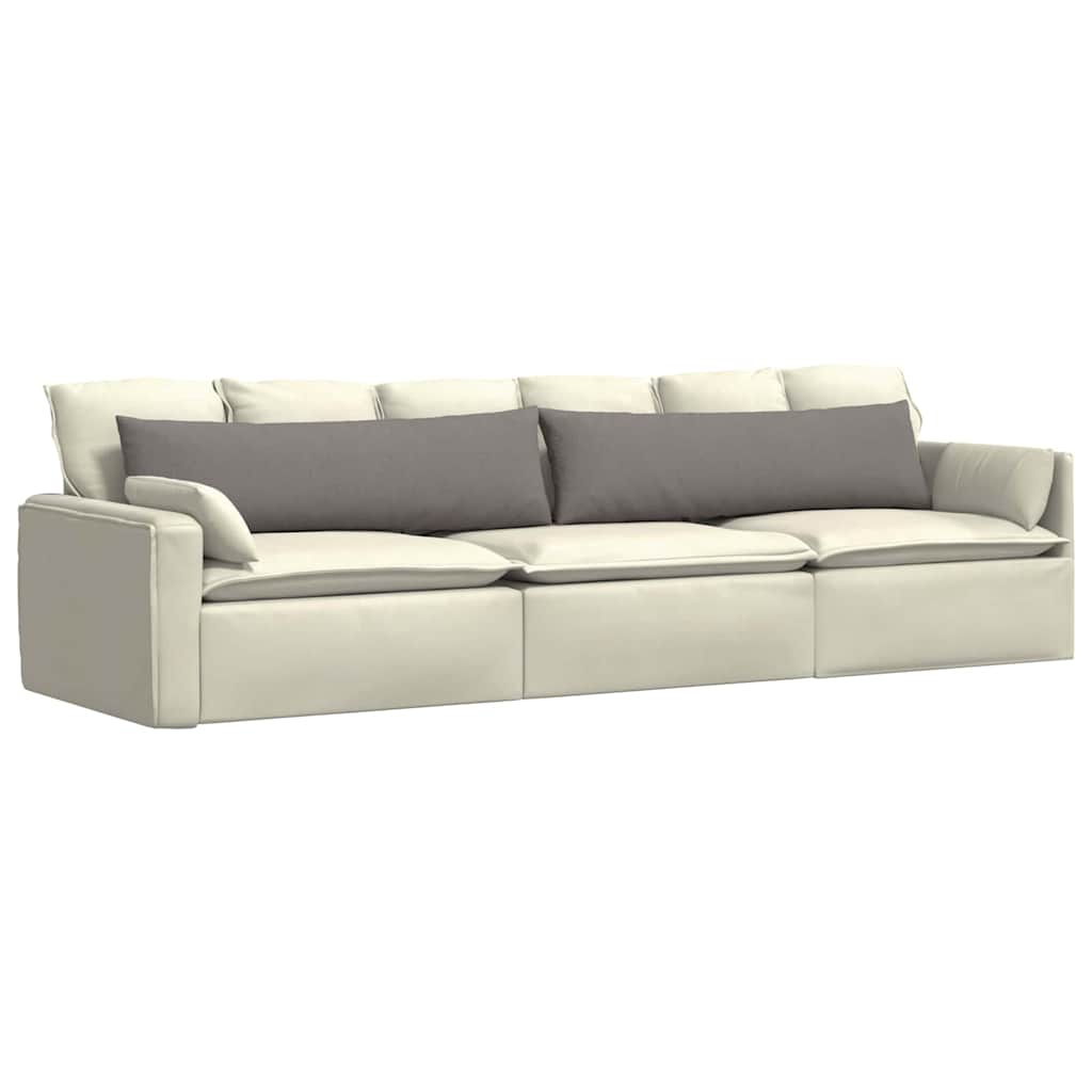 VidaXL coussins de canapé 2 pièces taupe 145 x 40 cm tissu