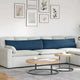 VidaXL coussins de canapé 2 pièces bleu 145 x 40 cm tissu