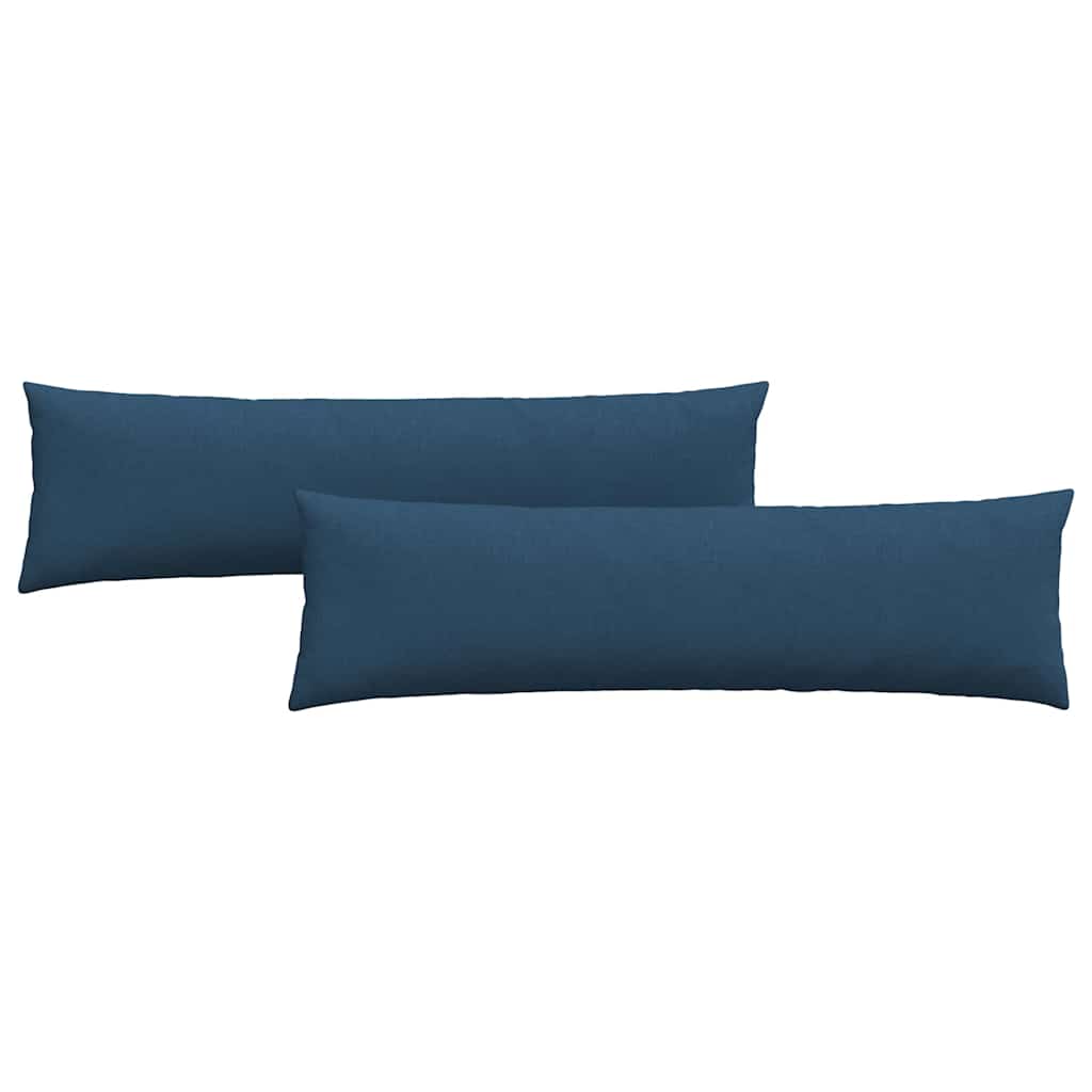 VidaXL coussins de canapé 2 pièces bleu 145 x 40 cm tissu