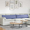VidaXL coussins de canapé 2 pcs jean bleu 145 x 40 cm tissu