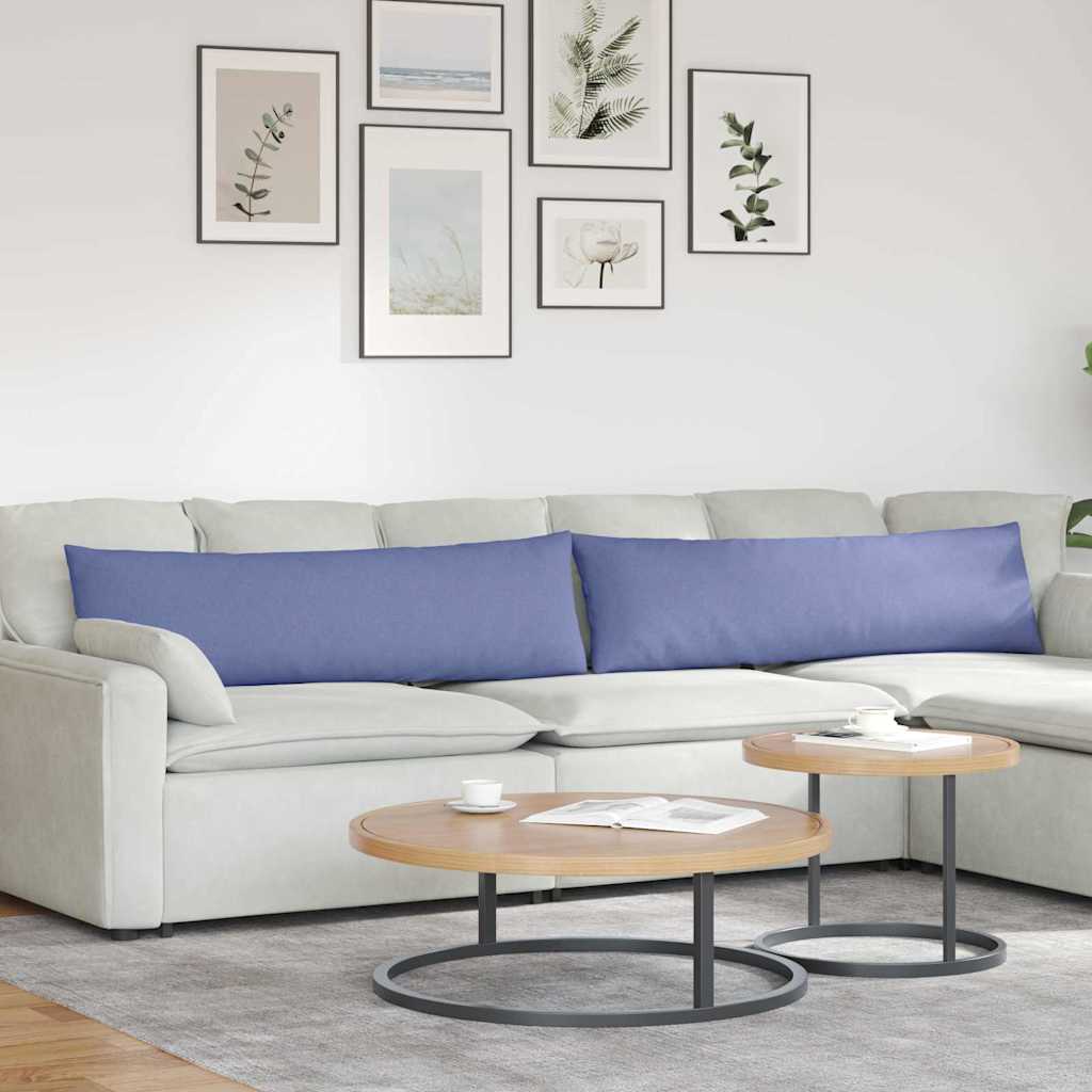 VidaXL coussins de canapé 2 pcs jean bleu 145 x 40 cm tissu