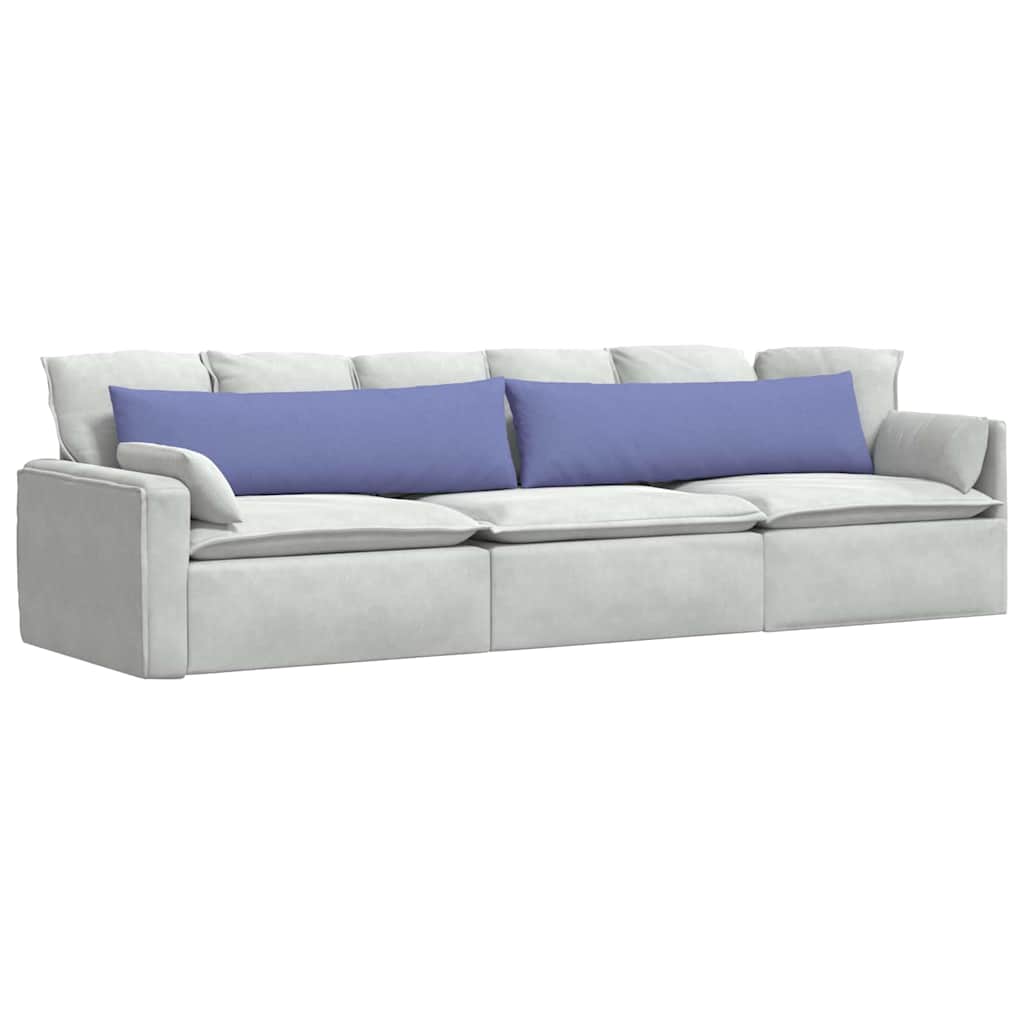VidaXL coussins de canapé 2 pcs jean bleu 145 x 40 cm tissu
