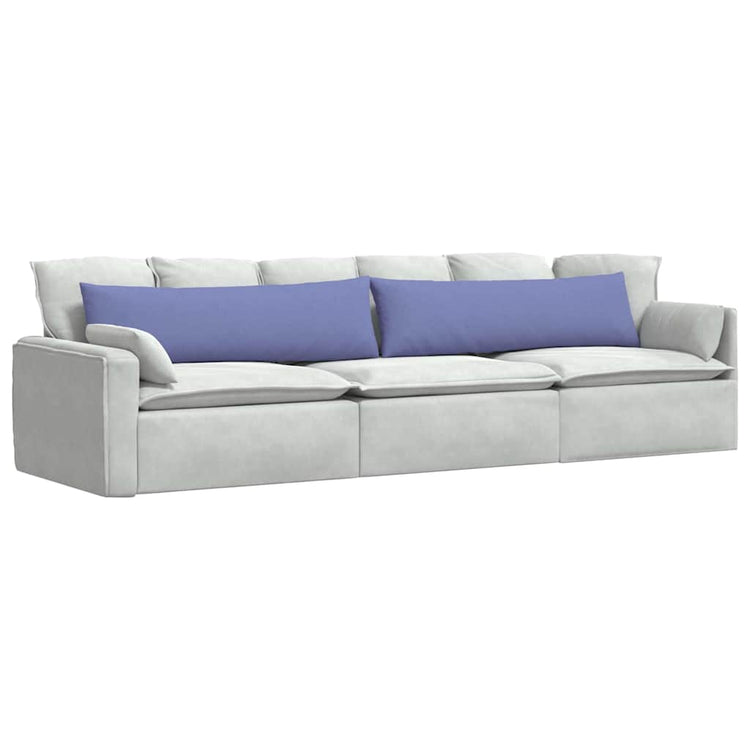 VidaXL coussins de canapé 2 pcs jean bleu 145 x 40 cm tissu