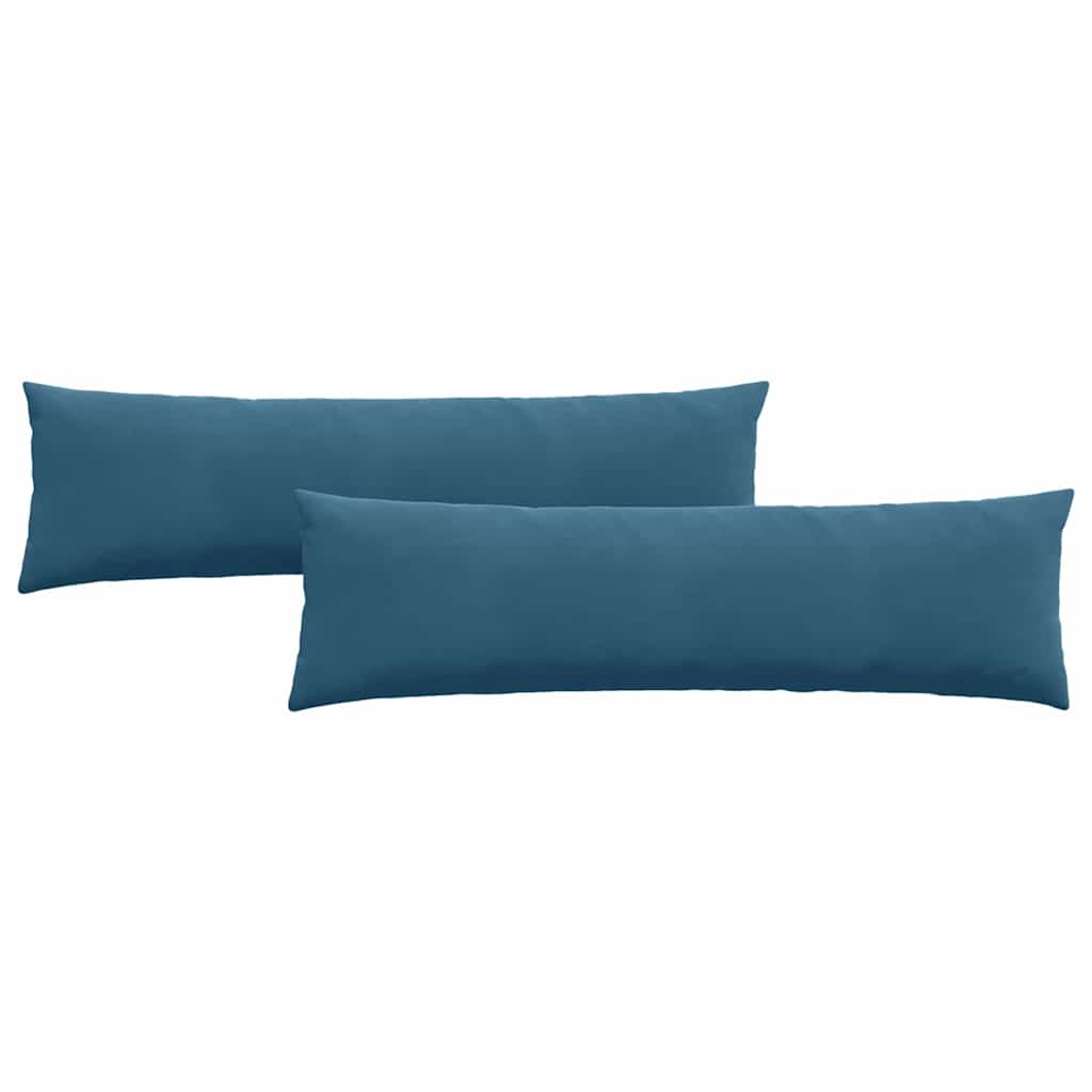 VidaXL coussins de canapé 2 pièces bleu 145 x 40 cm tissu corde