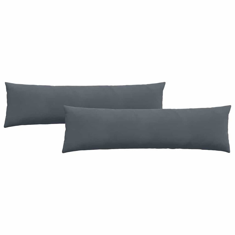VidaXL coussins de canapé 2 pièces gris foncé 145 x 40 cm tissu corde