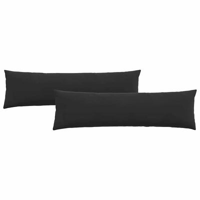 VidaXL coussins de canapé 2 pièces noir 145 x 40 cm tissu corde