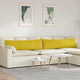 VidaXL coussins de canapé 2 pièces jaune 145 x 40 cm tissu corde