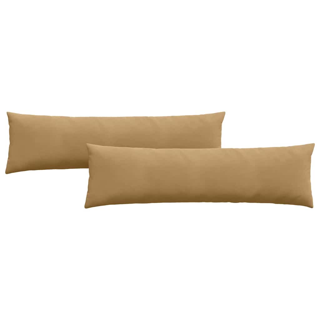VidaXL coussins de canapé 2 pièces marron 145 x 40 cm tissu corde