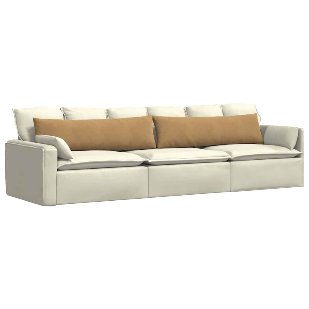 VidaXL coussins de canapé 2 pièces marron 145 x 40 cm tissu corde
