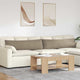 VidaXL coussins de canapé 2 pièces taupe 145 x 40 cm tissu