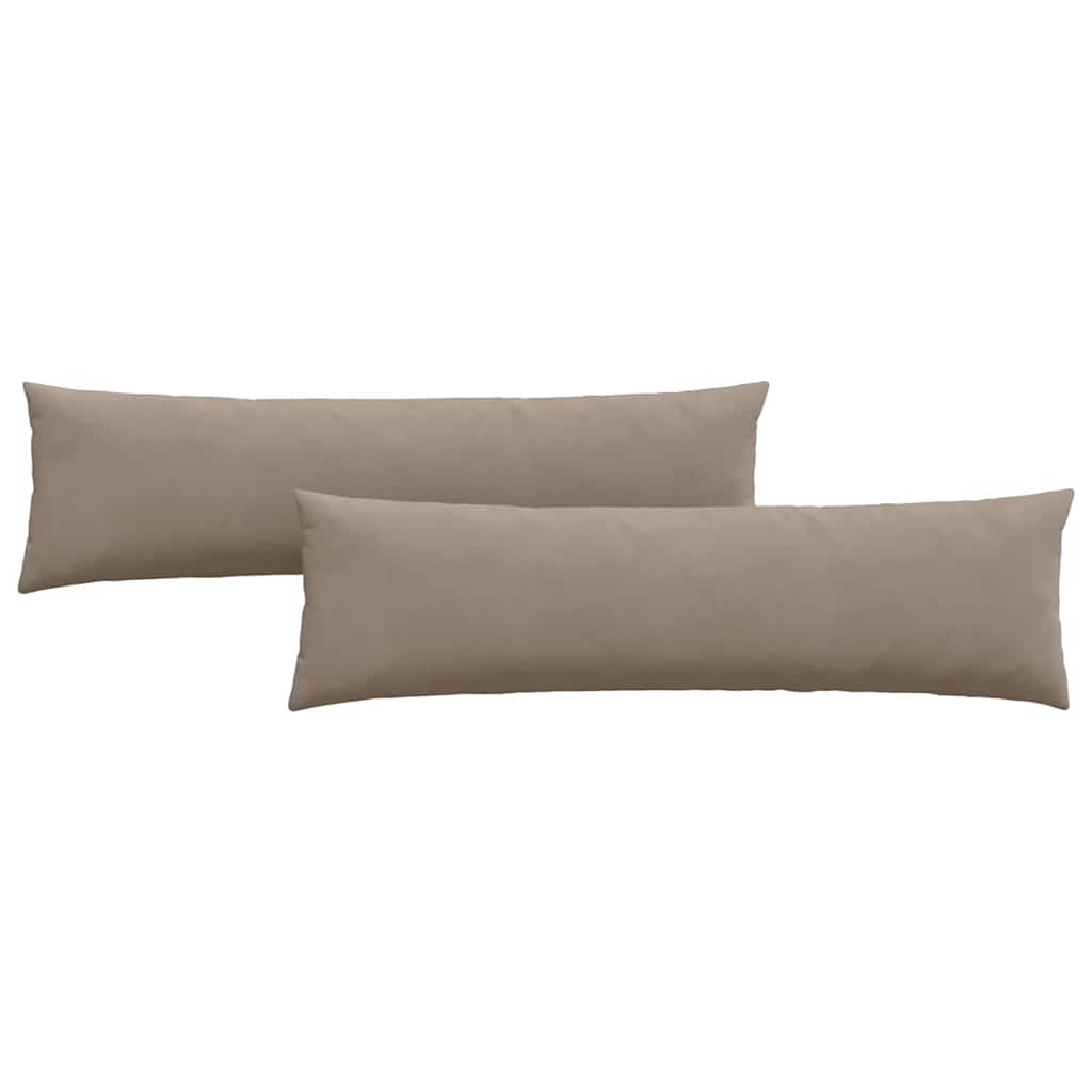 VidaXL coussins de canapé 2 pièces taupe 145 x 40 cm tissu