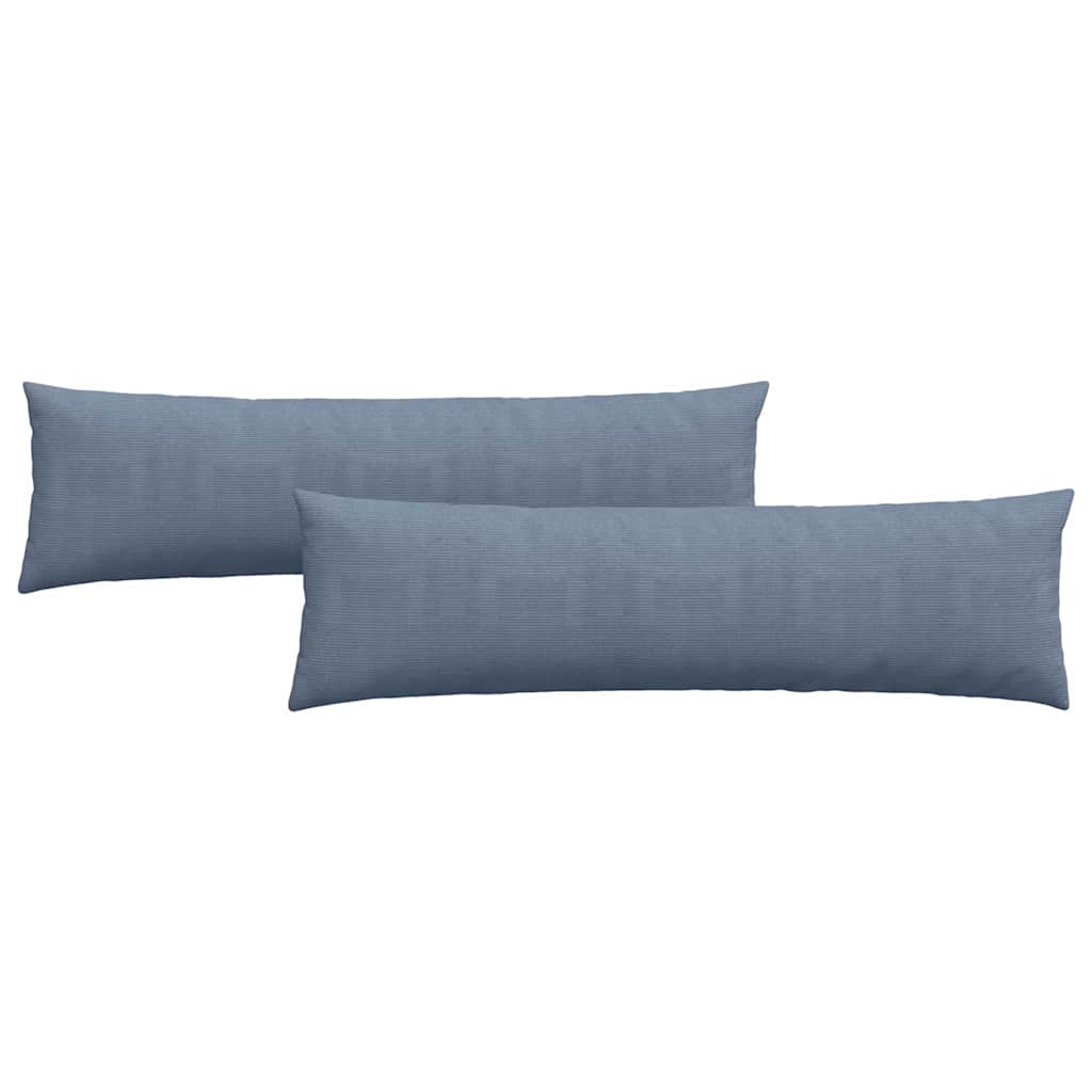 VidaXL coussins de canapé 2 pièces bleu 145 x 40 cm tissu corde