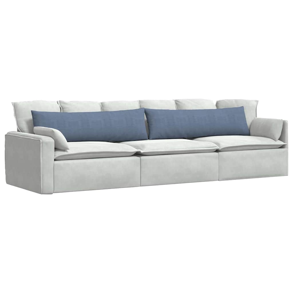 VidaXL coussins de canapé 2 pièces bleu 145 x 40 cm tissu corde