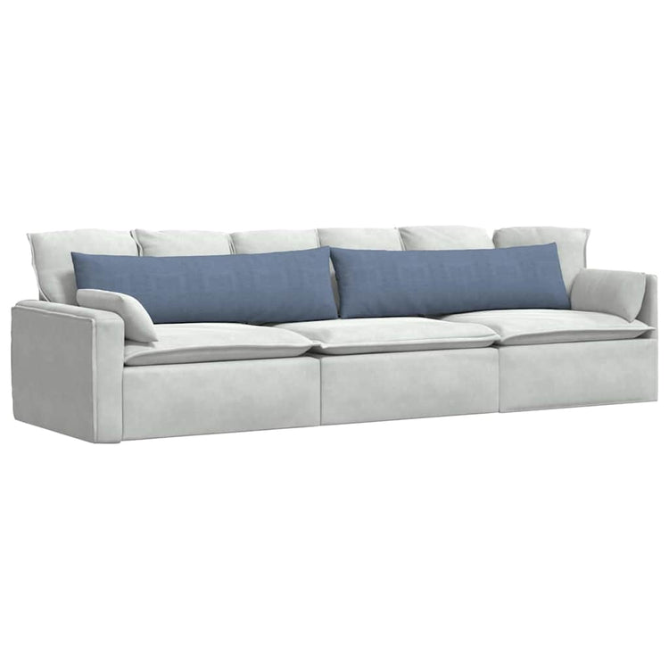 VidaXL coussins de canapé 2 pièces bleu 145 x 40 cm tissu corde