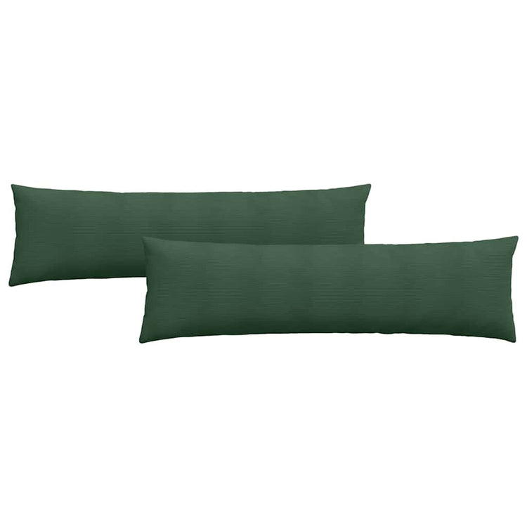 VidaXL coussins de canapé 2 pièces vert foncé 145 x 40 cm tissu corde