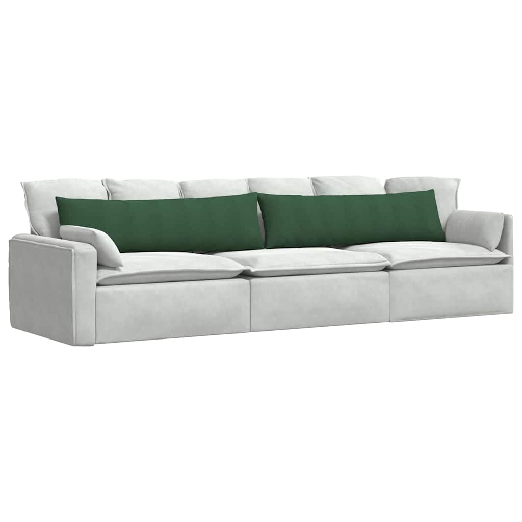VidaXL coussins de canapé 2 pièces vert foncé 145 x 40 cm tissu corde