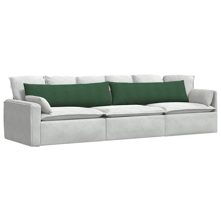 VidaXL coussins de canapé 2 pièces vert foncé 145 x 40 cm tissu corde