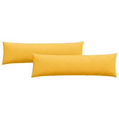 VidaXL coussins de canapé 2 pièces jaune clair 145 x 40 cm tissu corde