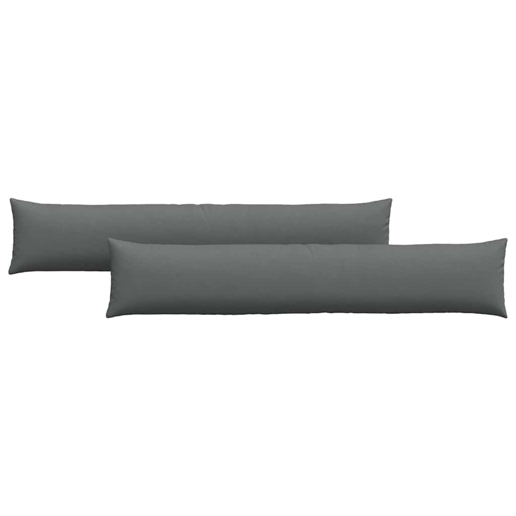 VidaXL coussins de canapé 2 pcs tissu gris foncé 200 x 40 cm