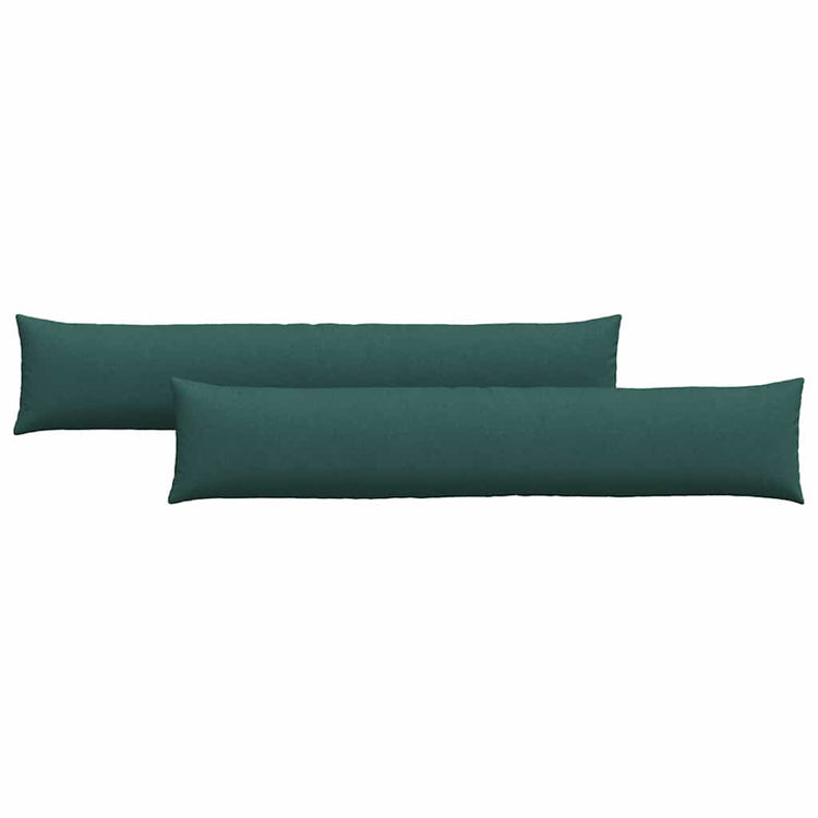 VidaXL coussins de canapé 2 pcs tissu vert foncé 200 x 40 cm