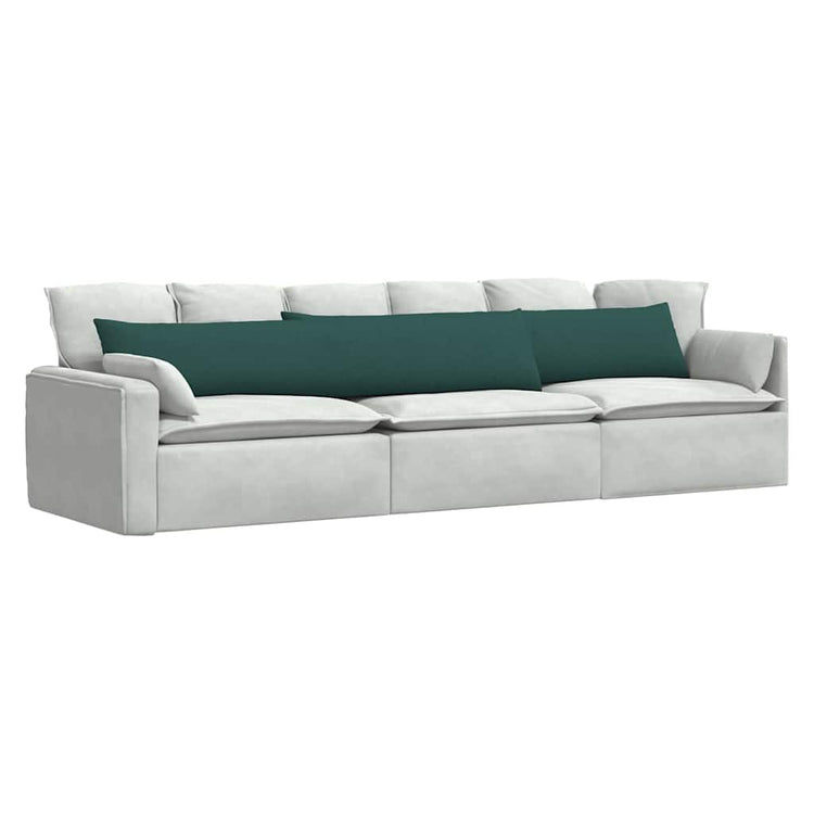 VidaXL coussins de canapé 2 pcs tissu vert foncé 200 x 40 cm