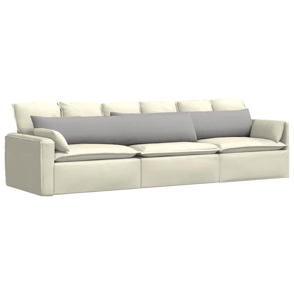 VidaXL coussins de canapé 2 pcs gris nuage 200 x 40 cm tissu