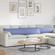 VidaXL coussins de canapé 2 pcs jean bleu 200 x 40 cm tissu