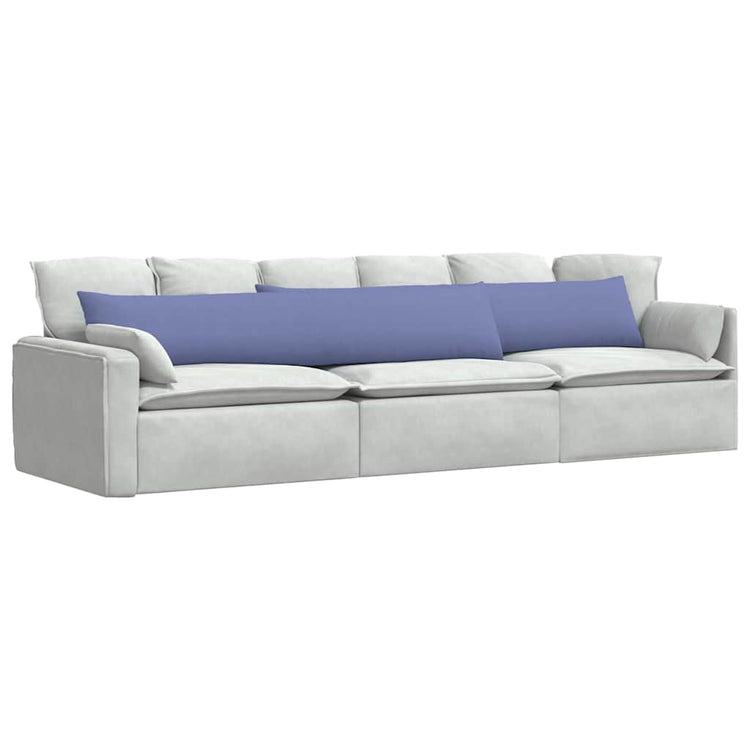 VidaXL coussins de canapé 2 pcs jean bleu 200 x 40 cm tissu