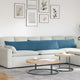 VidaXL coussins de canapé 2 pièces bleu 200 x 40 cm tissu corde