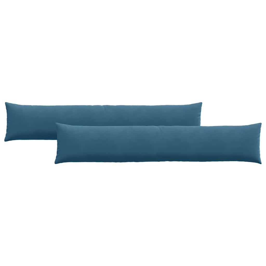 VidaXL coussins de canapé 2 pièces bleu 200 x 40 cm tissu corde