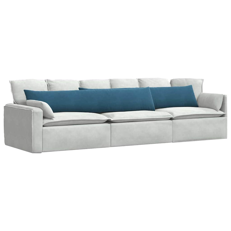 VidaXL coussins de canapé 2 pièces bleu 200 x 40 cm tissu corde