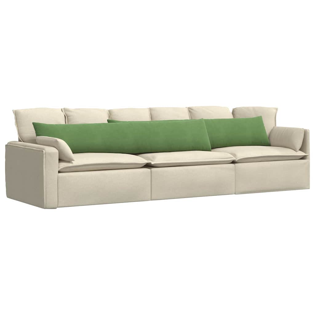 VidaXL coussins de canapé 2 pièces vert clair 200 x 40 cm tissu corde