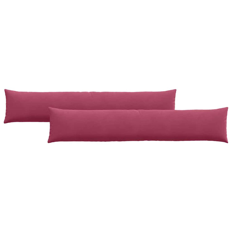 VidaXL coussins de canapé, 2 pièces, bordeaux, tissu corde 200 x 40 cm