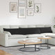 VidaXL coussins de canapé 2 pièces noir 200 x 40 cm tissu corde