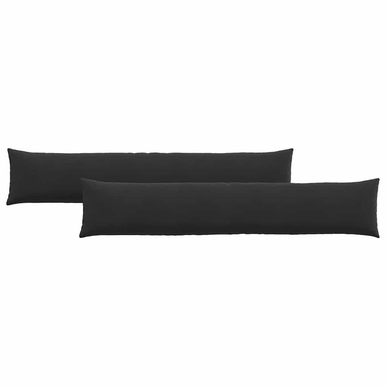 VidaXL coussins de canapé 2 pièces noir 200 x 40 cm tissu corde