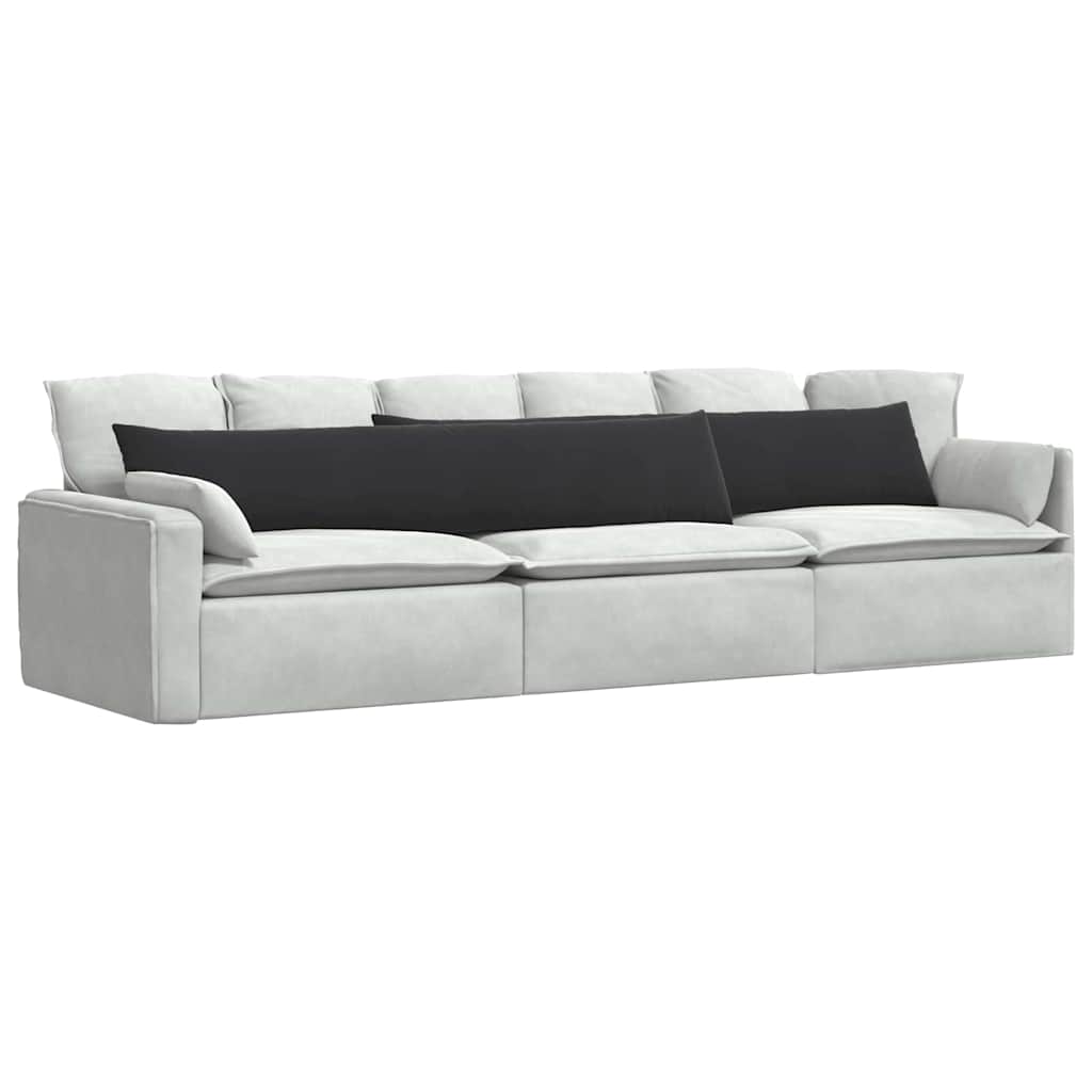 VidaXL coussins de canapé 2 pièces noir 200 x 40 cm tissu corde