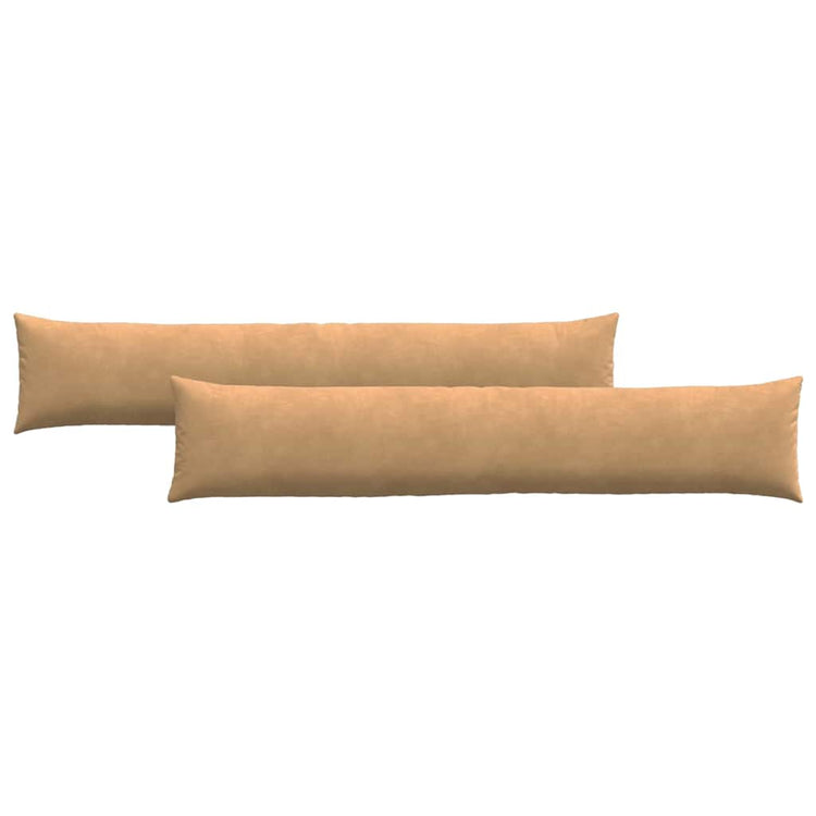 VidaXL coussins de canapé 2 pièces marron 200 x 40 cm tissu corde