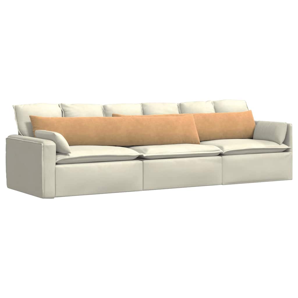 VidaXL coussins de canapé 2 pièces marron 200 x 40 cm tissu corde