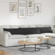 VidaXL coussins de canapé 2 pièces noir 200 x 40 cm tissu