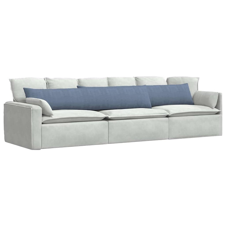 VidaXL coussins de canapé 2 pièces bleu 200 x 40 cm tissu corde
