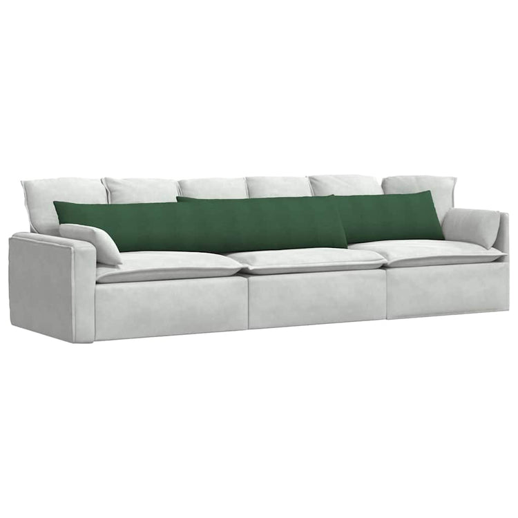 VidaXL coussins de canapé 2 pièces vert foncé 200 x 40 cm tissu corde