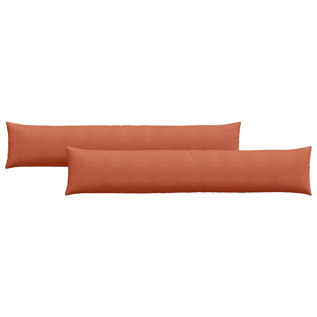 VidaXL coussins de canapé 2 pièces rouge-orange 200 x 40 cm tissu corde
